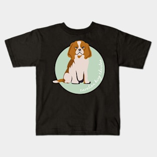 Cavalier King Charles Spaniel Dog Breed Cursive Graphic Kids T-Shirt